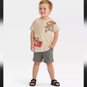 Disney Kids Cars Shirt And Short Set Nwt